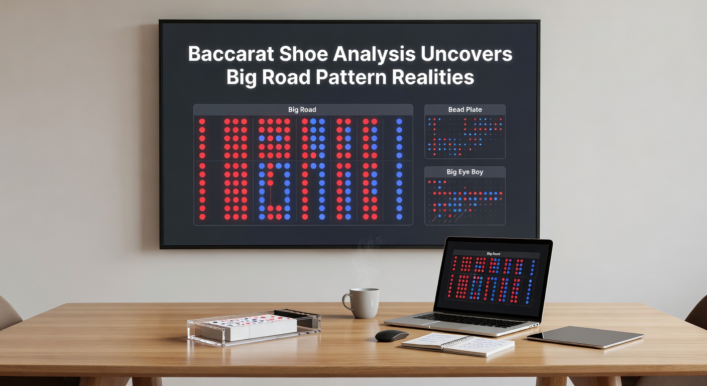 Simulation grid comparing streaky vs choppy Baccarat Big Roads across multiple shoes