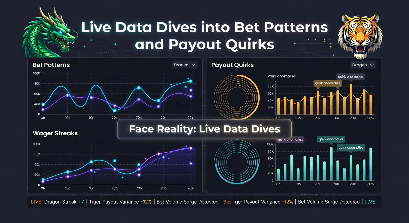 Close-up chart of Dragon Tiger bet frequencies from live data, graphing streak lengths against player bet volumes in a colorful line graph