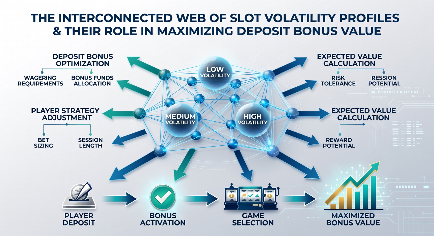 Chart displaying volatility tiers alongside typical bonus wagering outcomes and retention rates