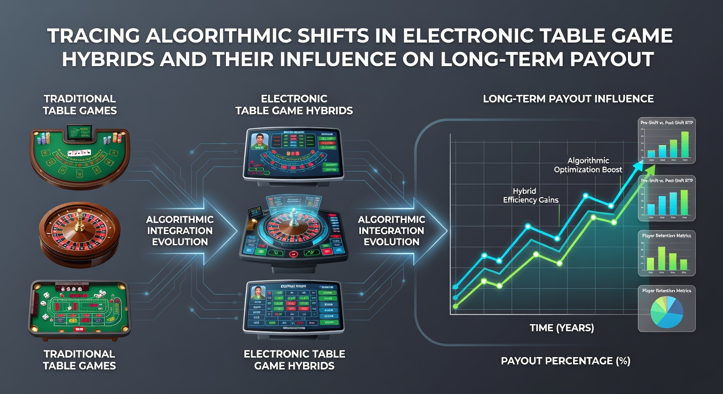 Graph and data visualization of payout distribution trends in electronic table game hybrids over multiple months